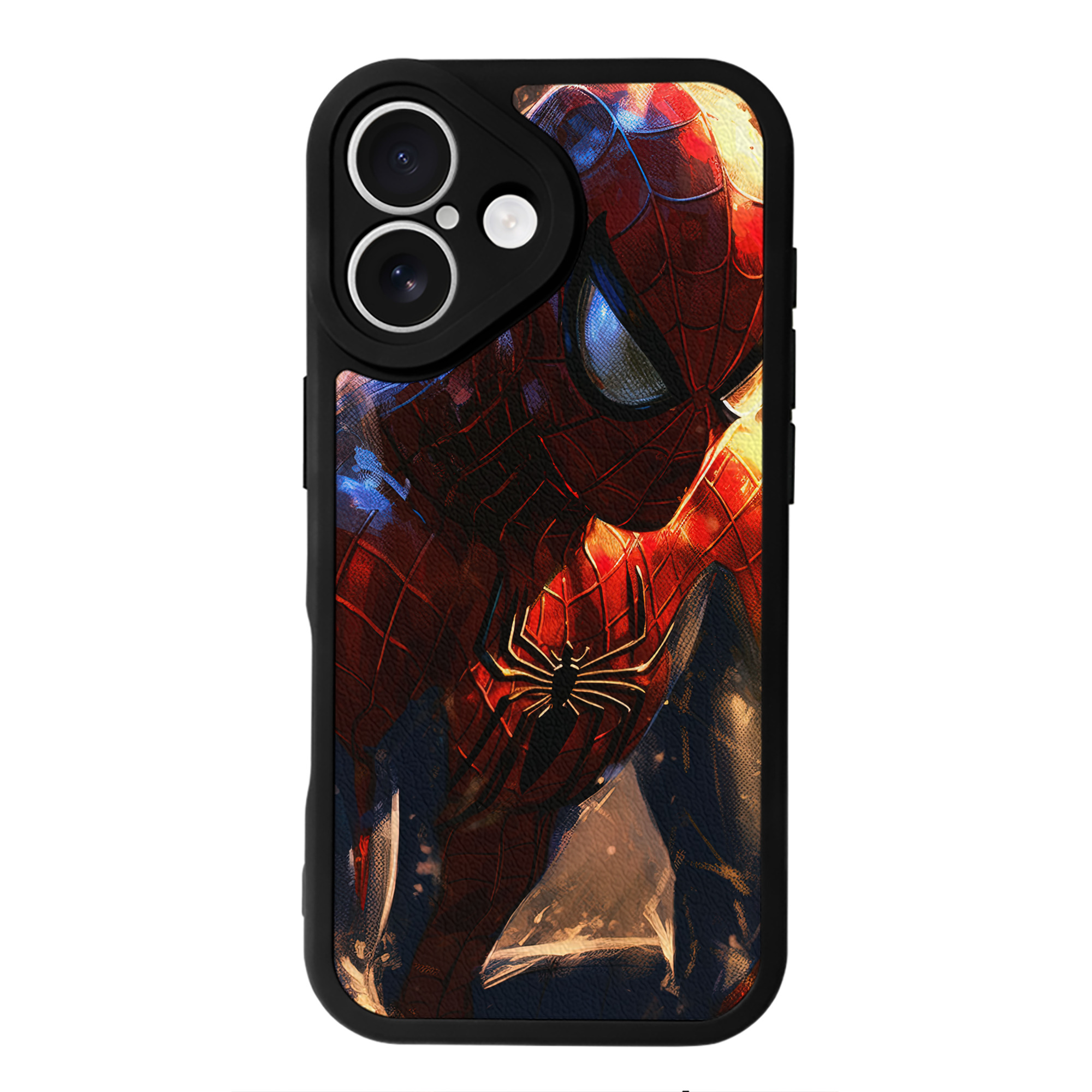 （画像用） Spider Man スパイダーマン 【iPhone 16シリーズ対応】シリコンスマホケース（レザー調） 材質：シリコン